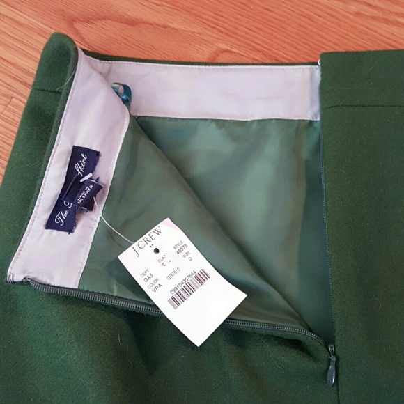 🆕️$158 J. CREW☘Green Versitile Midi Pencil Skirt - Picture 5 of 6